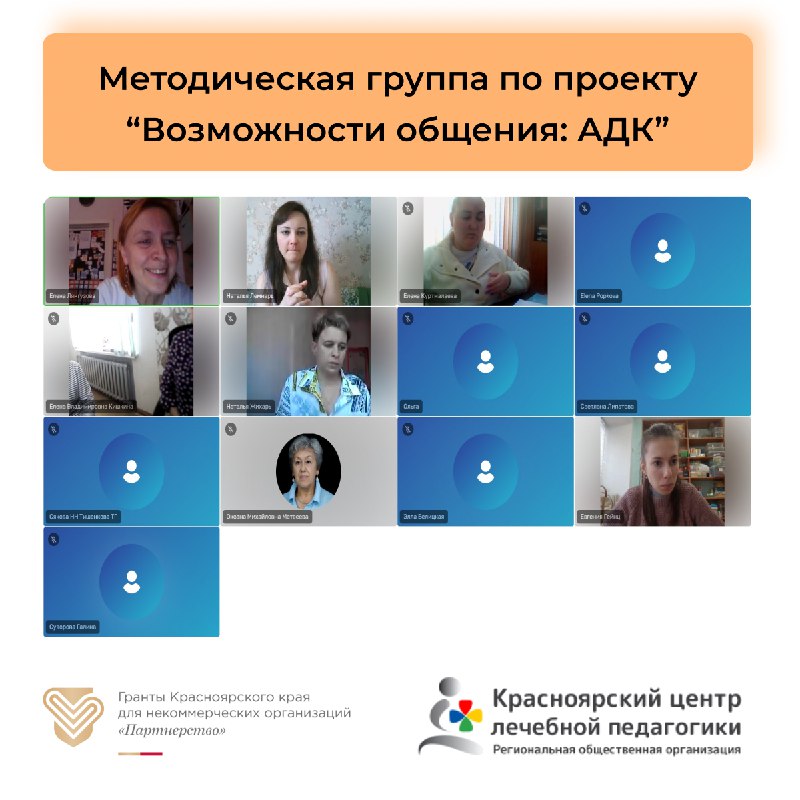#1 дистанционная встреча методической группы проекта "Возможности общения: АДК" 